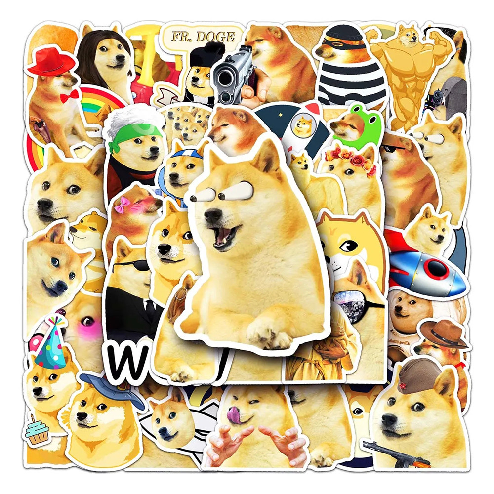 

10/30/50PCS Funny Dog Meme Stickers Decals for Kids Toys DIY Laptop Phone Car Bike Waterproof Cute Animal Cartoon Sticker Packs