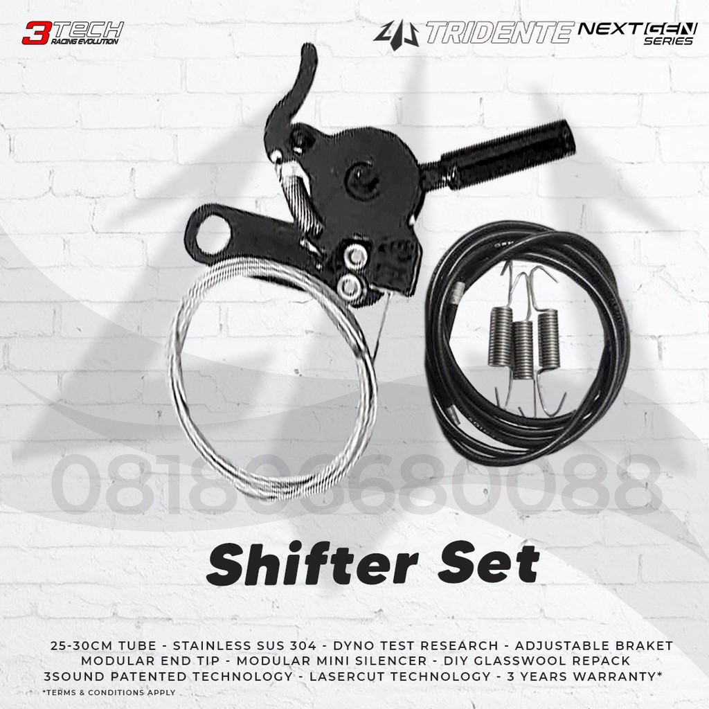 Shifter Set Knalpot 3 Suara 3tech Racing Evolution