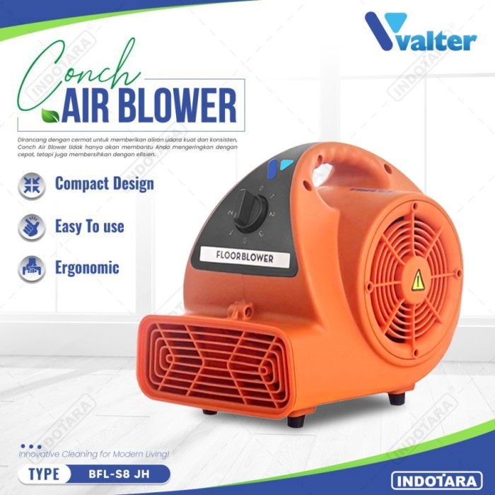Kipas Pengering Lantai, Mobil, Blower Portabel Valter Conch Air Blower - BFL-S8