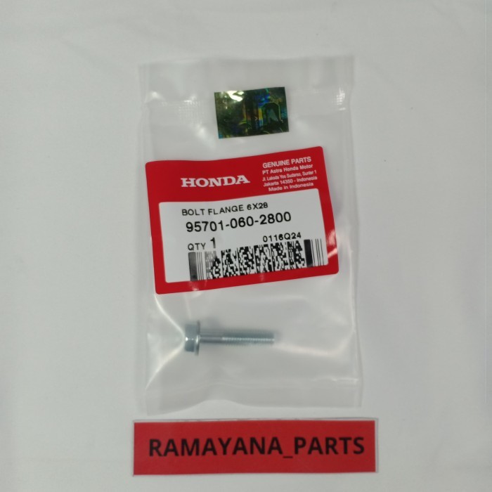 Baut Bolt Flange 6×28 PCX 125 PCX Hybrid Supra X 125 FI Kharisma 957010602800