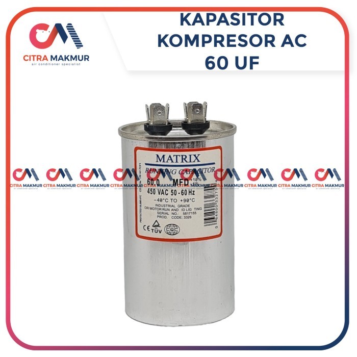 (FS) Kapasitor AC 60 uF Capasitor Air Conditioner Kompresor Matrix