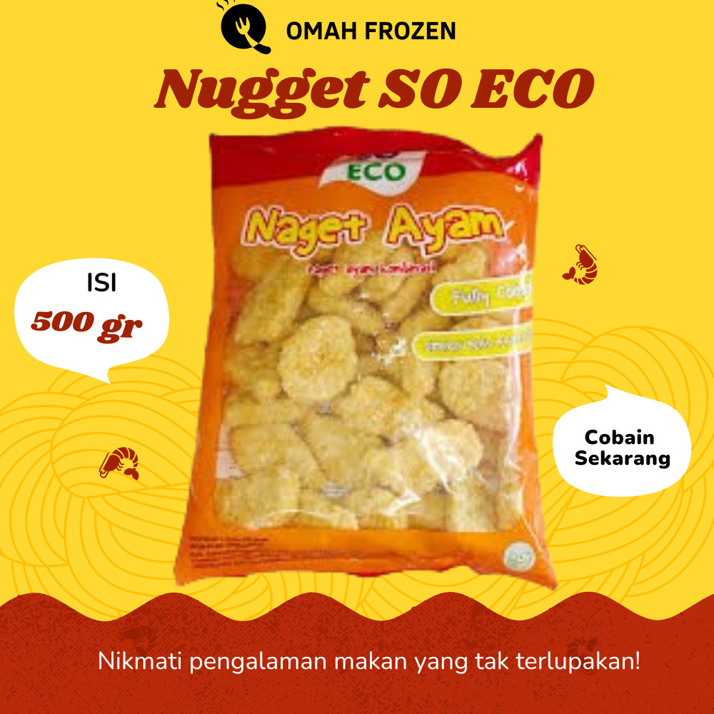 

(DERIFROZEN) So Eco Nugget ayam 500 Gram frozen food makanan kemasan olahan