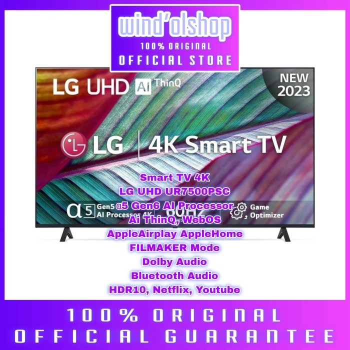 LG 43UR7500PSC Smart TV 4K UHD HDR10 43UR7500 43 inch, 43UR75 Thinq Ai