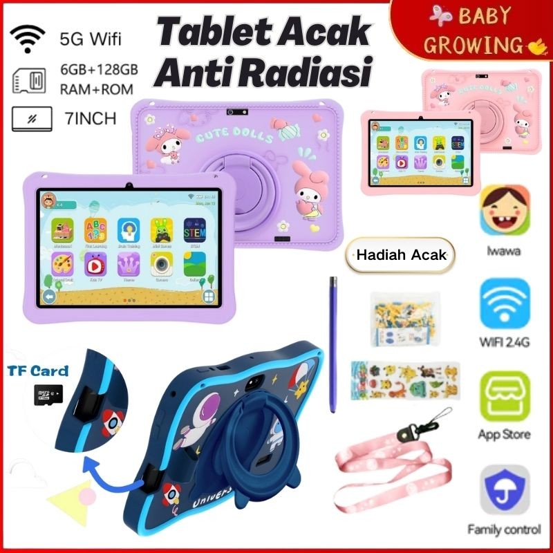 [HADIAH GRATIS] Tablet Edukasi Anak / Tablet Android Untuk Belajar Anak /  Layar Penuh Layar Besar W