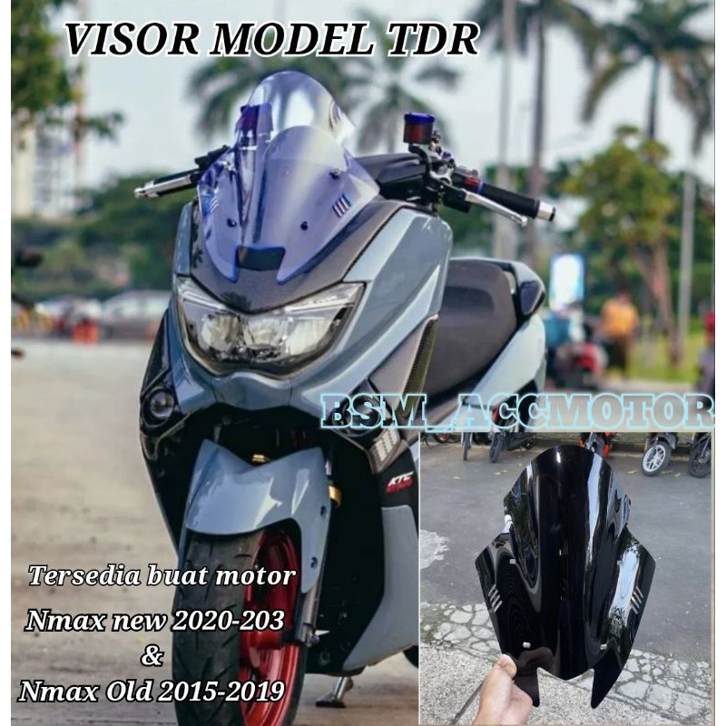 Visor Nmax Windshield Model TDR Sirip/Ocito Nmax New 2020-2023 /Nmax old 2015-2019 Tameng kaca Depan