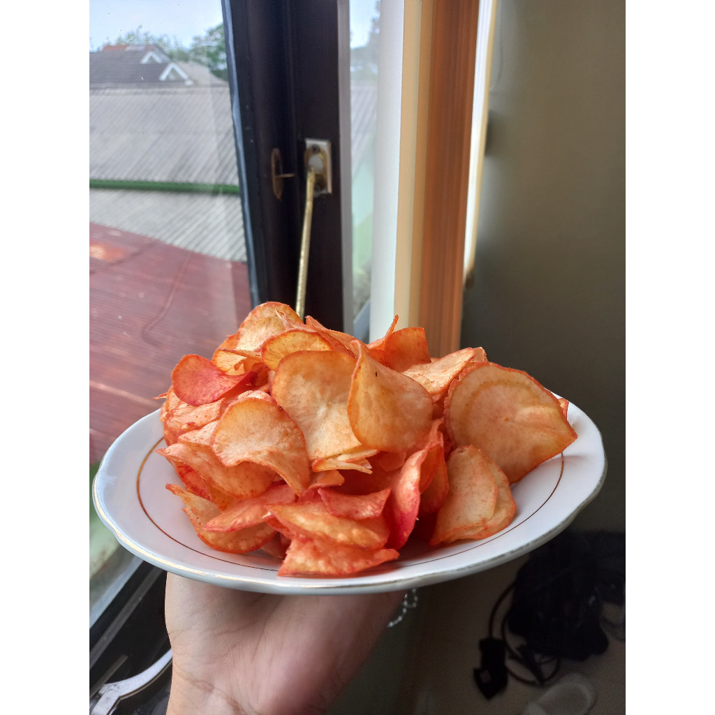 

NEW keripik singkong pedas manis 1kg kripik singkong siap COD SALE