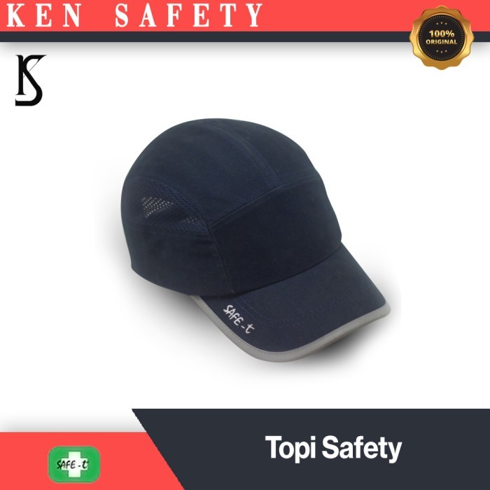 

Topi Safety/Pelindung Sport Bump Cap Safe T Reflective Strip - Navy