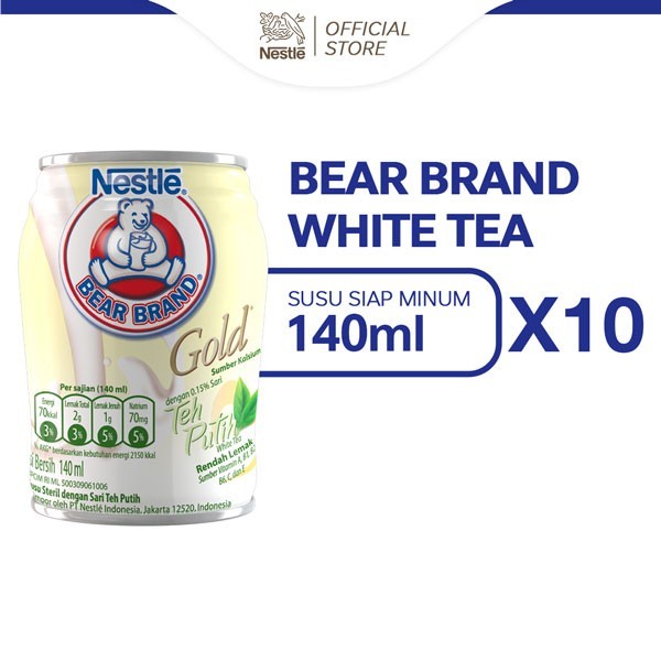 

BEAR BRAND Milk White Tea 140ml 10pcs