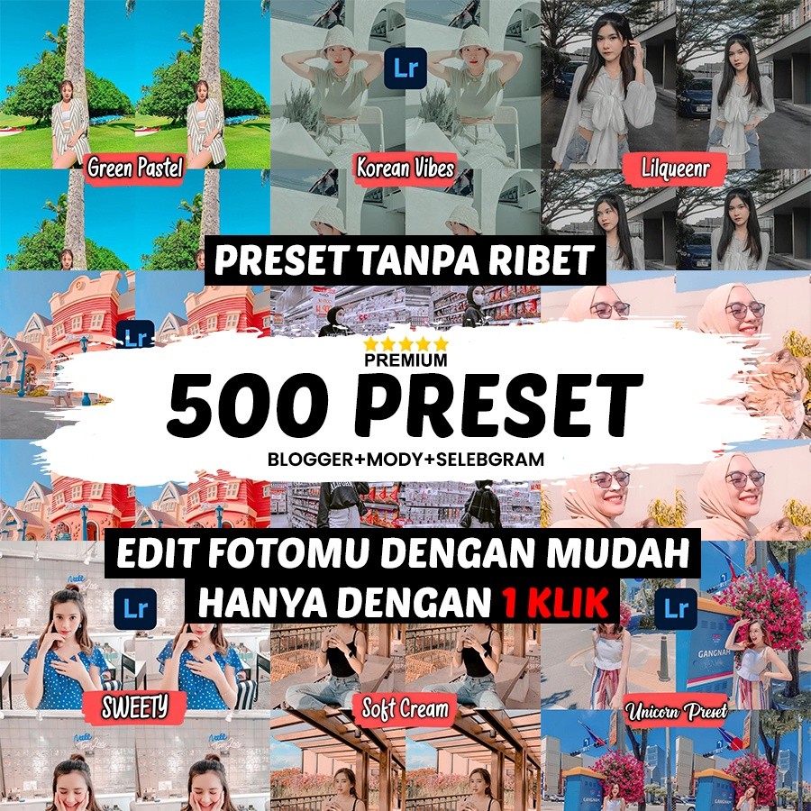 500 PRESET LIGHTROOM PREMIUM - PRESET LIGHTROOM MOBILE - PAKET PRESET MURAH - 500 PRESET LIGHTROOM -
