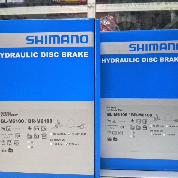 BRAKE SET HYDRAULIC / REM SET SEPEDA HIDROLIK SHIMANO DEORE M6100 ORIGINAL
