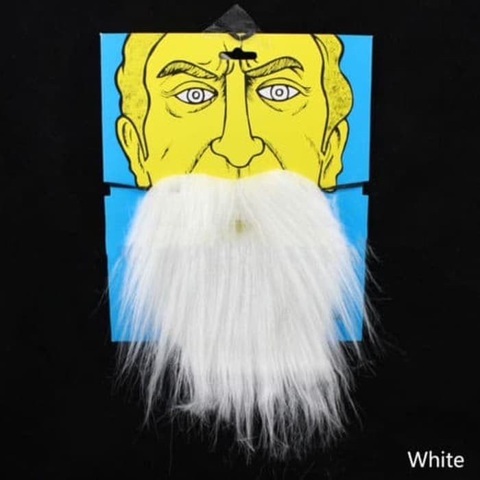 Kumis Jenggot tebal putih santa sinterklas kakek Janggut Palsu Fake Beard