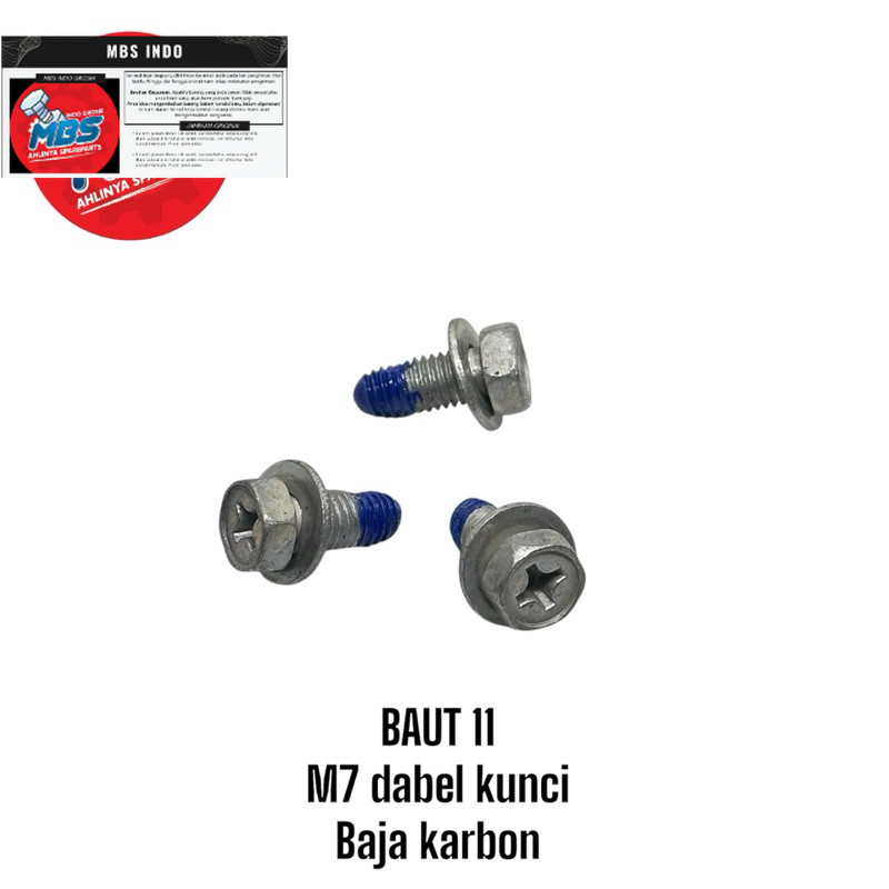 da indo BAUT 11 M7 x 15 DABEL KUNCI RING PATEN 1,5cm