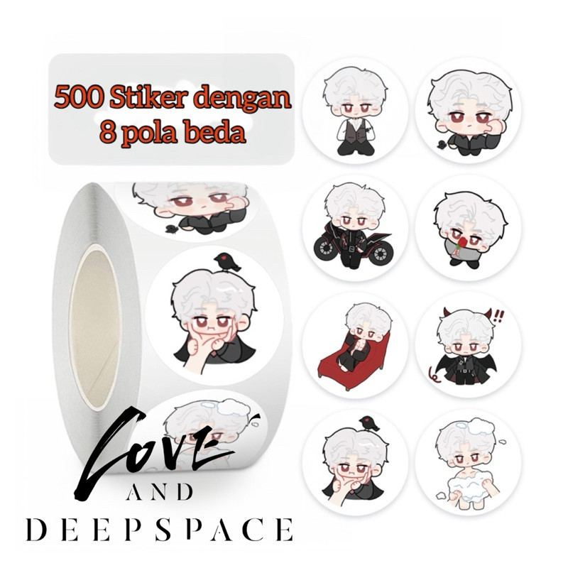 

(LADS)(500 pcs)Stiker Pola Gulung Love And Deep Space Sylus Only