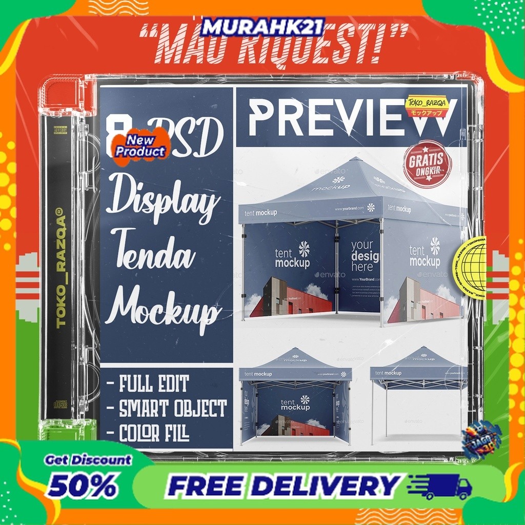8 PSD Display Tenda Mockup ◖Mockup◗ NEW MOCKUP