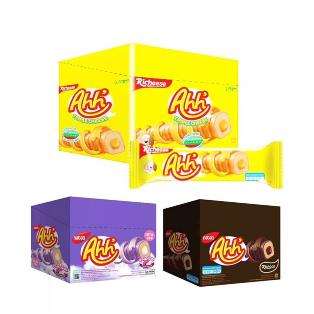 

Nabati Ahh Richeese Richoco Cokelat Keju Goguma Box Isi 20pcs