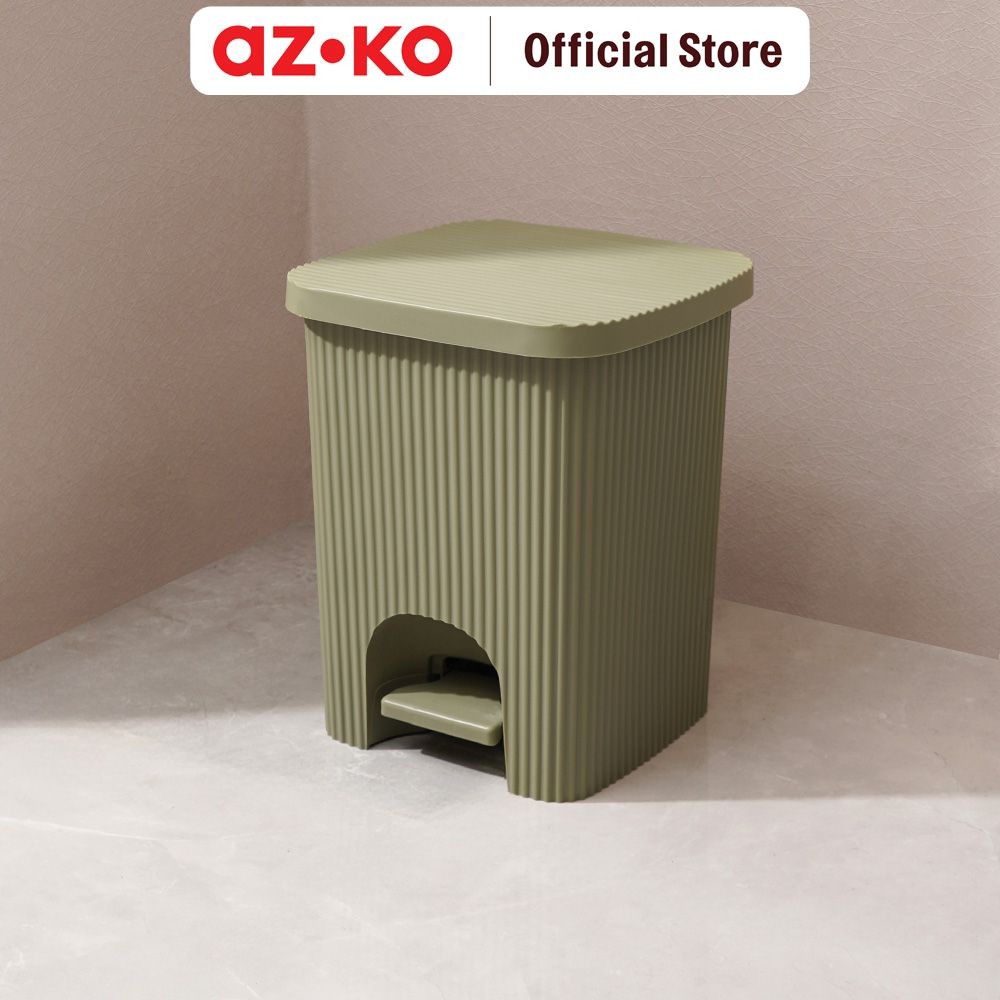 AZKO Stora Tempat Sampah Pedal Tong Sampah Pedal Wadah Pembuangan Alat Kebersihan Indoor Trash Bin