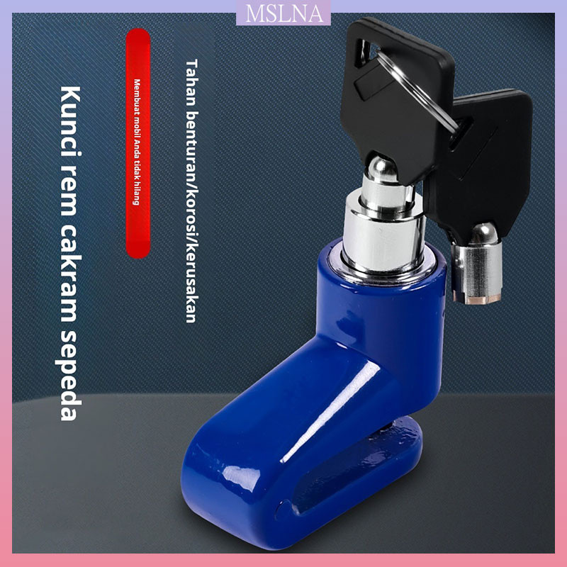 Kunci rem cakram sepeda gunung Kunci anti maling sepeda Aksesoris perlengkapan bersepeda