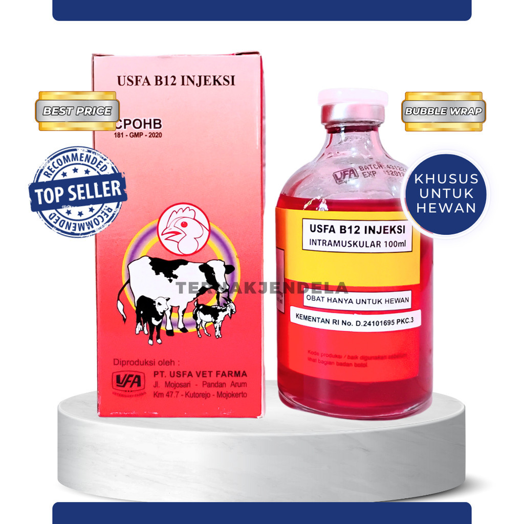 USFA B12 INJ 100 ML - Vitamin B12 Kambing Ayam Sapi