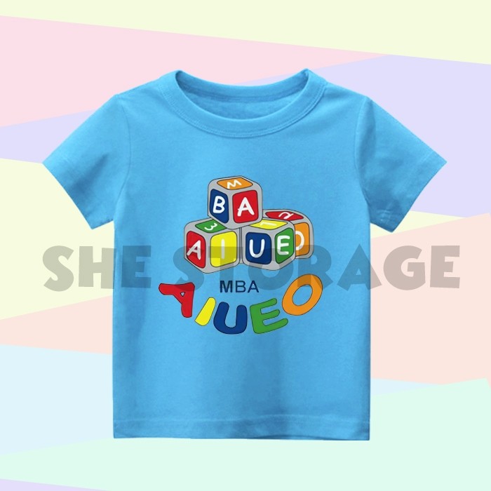 BAJU ANAK KAOS ANAK ANAK BIMBA AIUEO