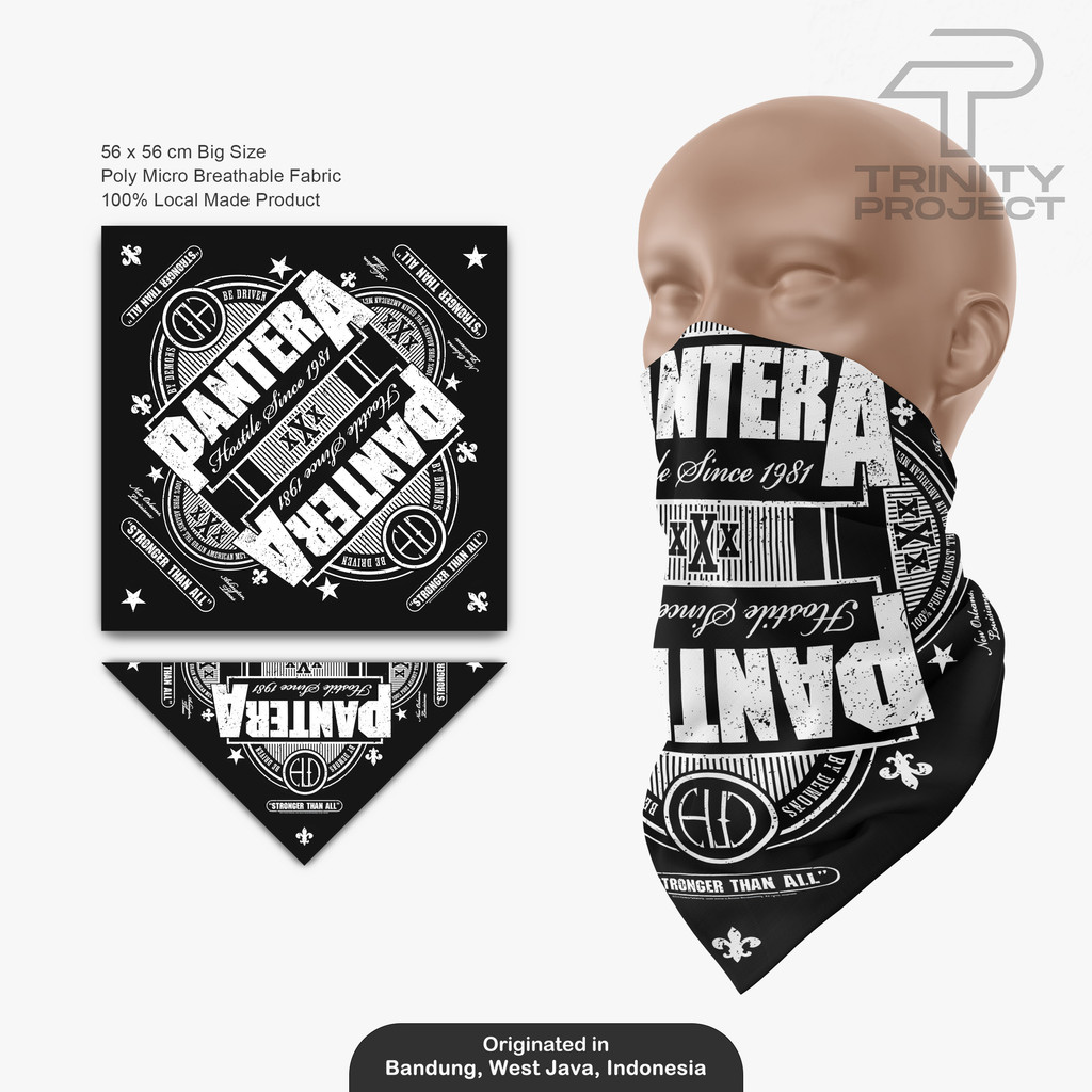 Pantera - Bandana /Paisley Masker Scarf /Band Death Metal /Bandana Slayer Unisex /Skena Aksesoris Ou