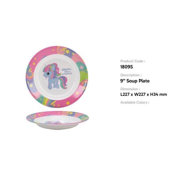 PIRING MAKAN MOTIF ANAK 1809 MELAMINE ONYX / PIRING MAKAN MELAMINE