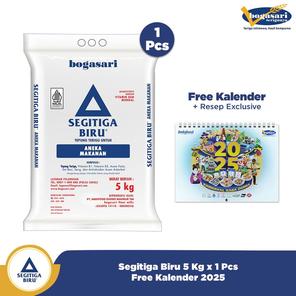 

Terigu Segitiga Biru 5 Kg + Kalender Dinding 2025