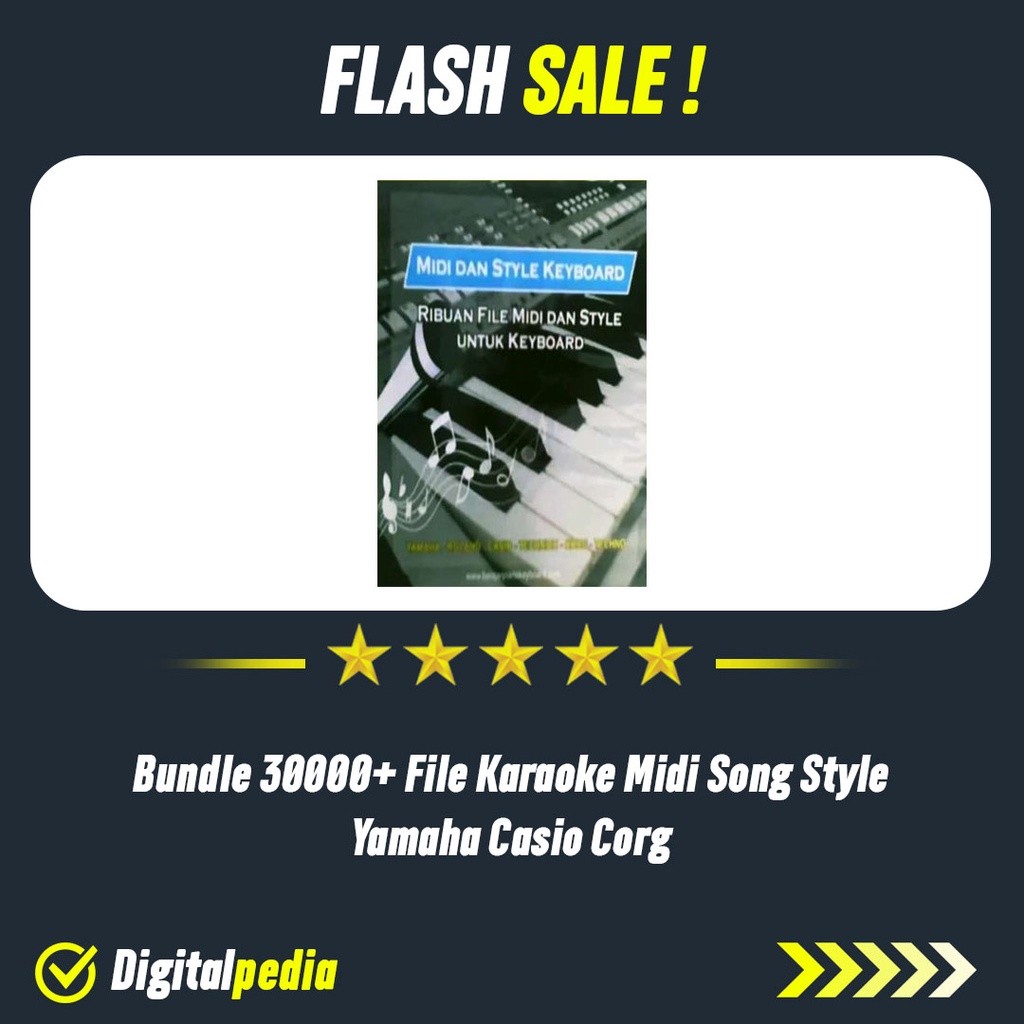 Bundle 30000+ File Karaoke Midi Song Style Yamaha Casio Corg Roland Kumpulan Lagu PC Laptop Keyboard