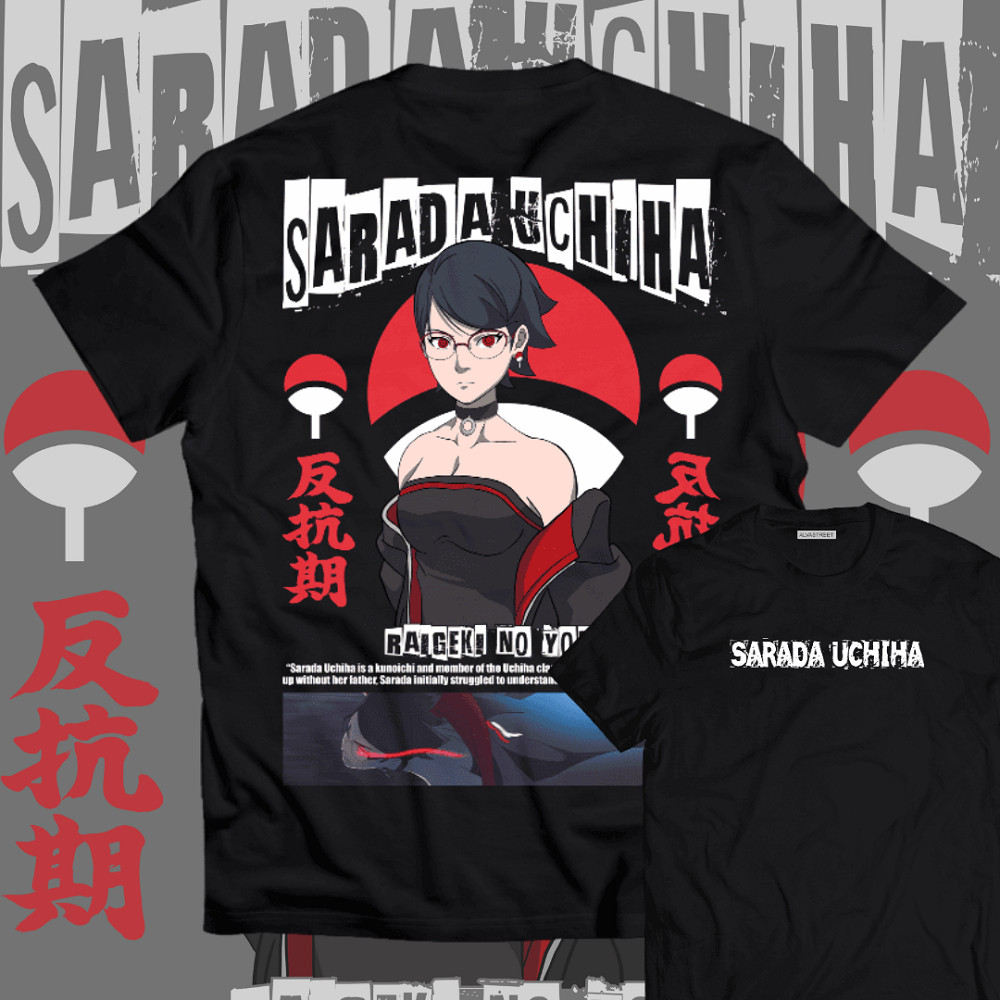 KAOS ANIME SARADA UCHIHA BORUTO NEXT GENERATION 07BNG - Kaos Anime Kaos Katun