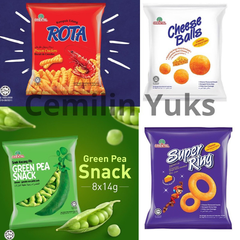 

Oriental Family Pack Rota Super Ring Cheese Balls Green Pea Snack