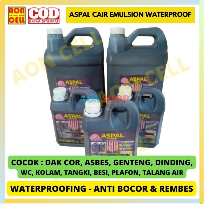 [AS] aspal cair 5kg 5liter waterproofing anti bocor anti rembes anti karat asphalt emulsion