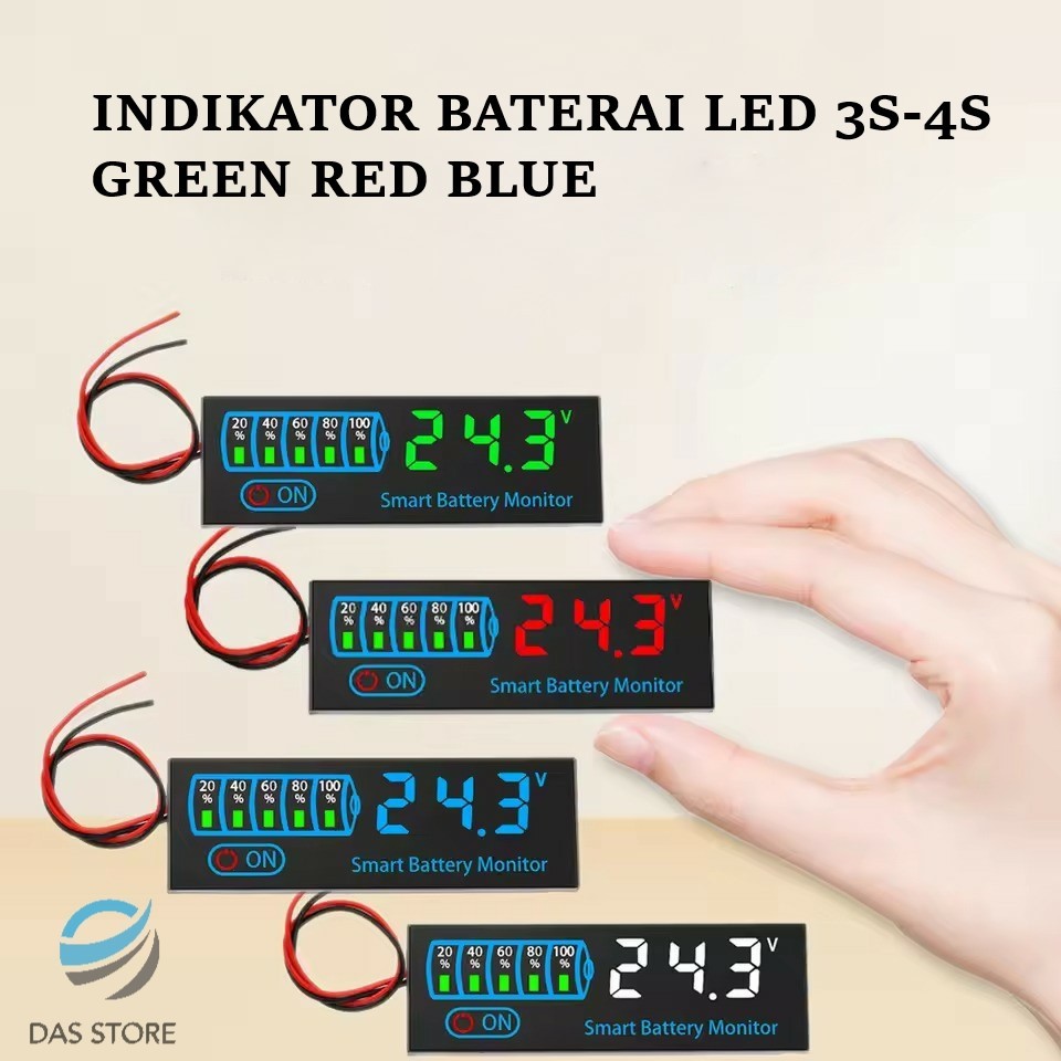 Indikator Baterai LED 3S-14S Tegangan Daya Indikator Pengisian Daya Baterai Asam/Lithium Papan Indik