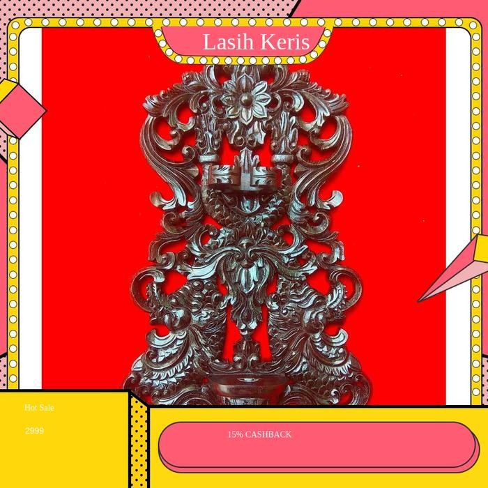 Blawong Stand Jagrak Keris Motif Ukiran Naga Nogo Siluman Kembar KRS12