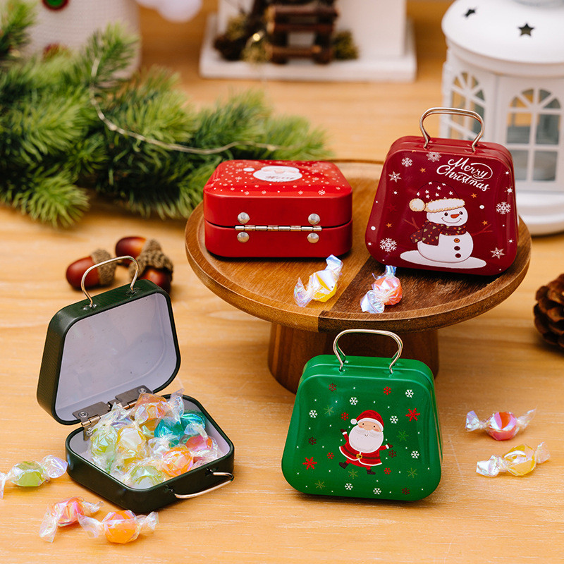 

Mini Handbag Candy and Chocolate Packaging Storage Tin Box Children's Gift for and New Year Party Decora