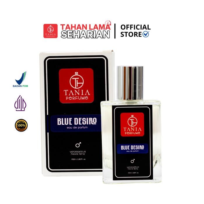 Tania Perfume - Blue Desiro - Extrait de Perfume Ukuran 55 Ml Dengan 50% Fragrance Oil dan sudah BPO
