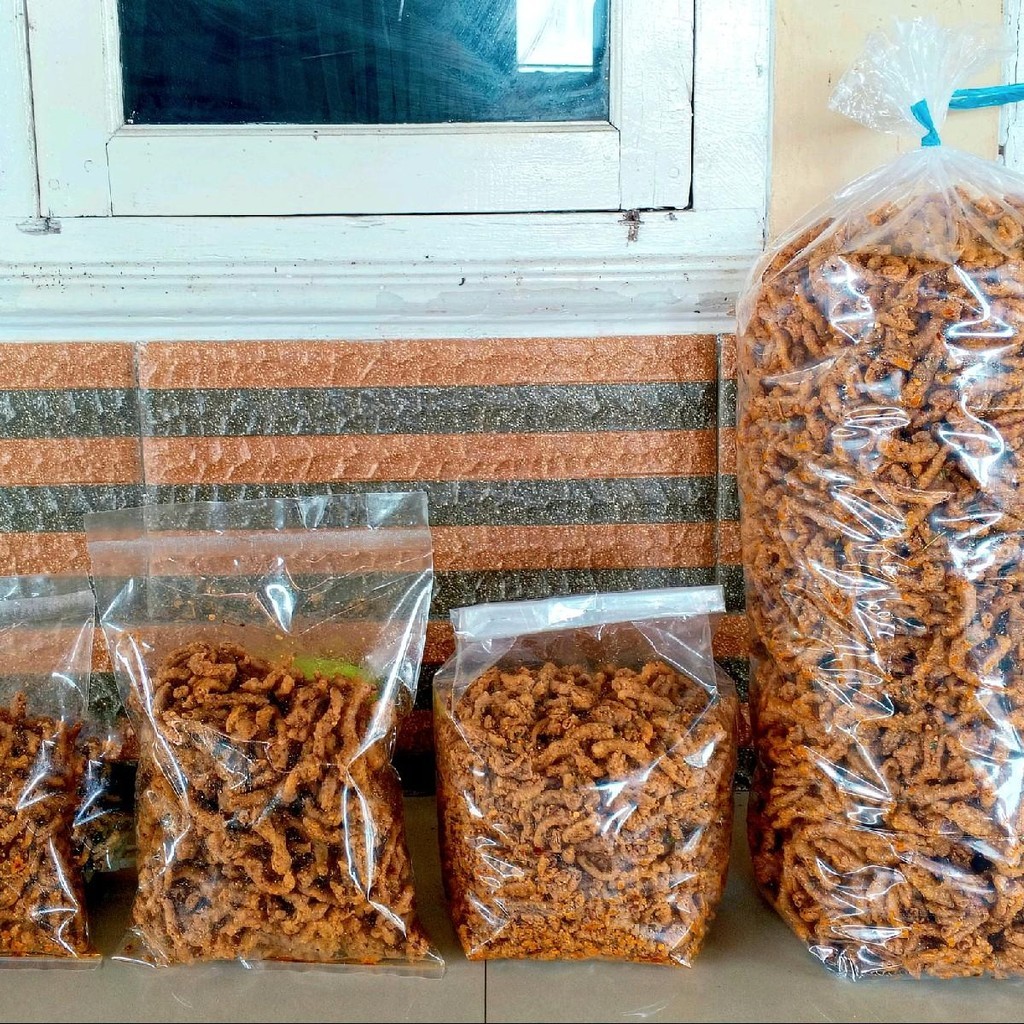 

Cahayadstore Usus Ayam Crispy 1Kg - 250Gr Pedas Daun Dan Jeruk Original Gurih - Snacks, Food Makanan