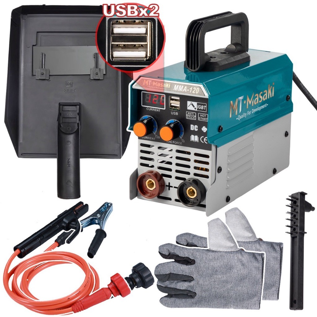 MTMASAKI Mesin Las Portabel 120A IGBT LCD