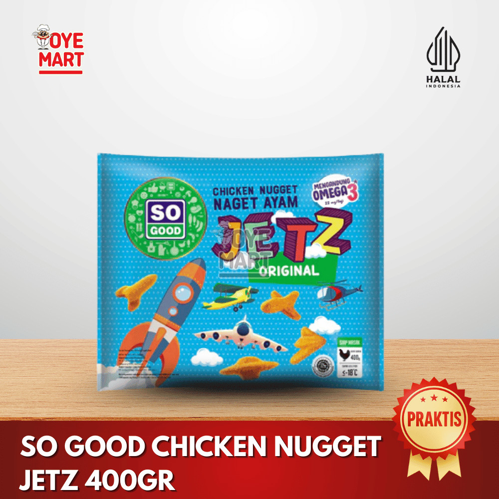 

SO GOOD CHICKEN NUGGET JETZ 400GR / NAGET AYAM ORIGINAL