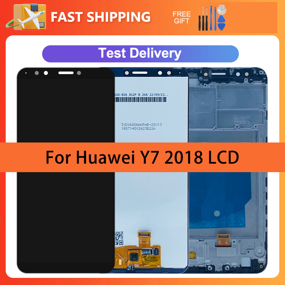 5.99" LCD For Huawei Y7 2018 Y7 Pro 2018 Display Touch Screen Digitizer Assembly With Frame For Y7 P