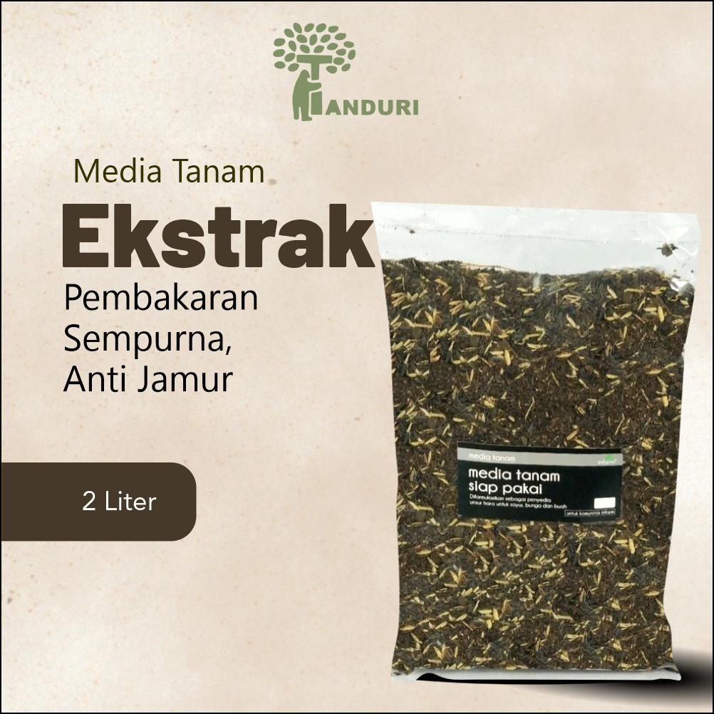 TANDURI - Ekstrak Media Tanam Organik / Hidroponik Tanaman 2 liter Gratis Label Tag Tanaman, Ekstrak
