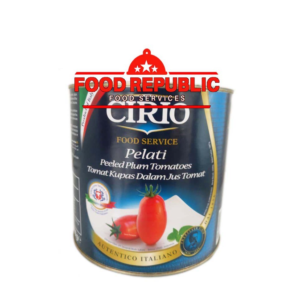 

Cirio Whole Peeled Plum Tomato 2.5 KG Tomat Kupas Dalam Jus Tomat