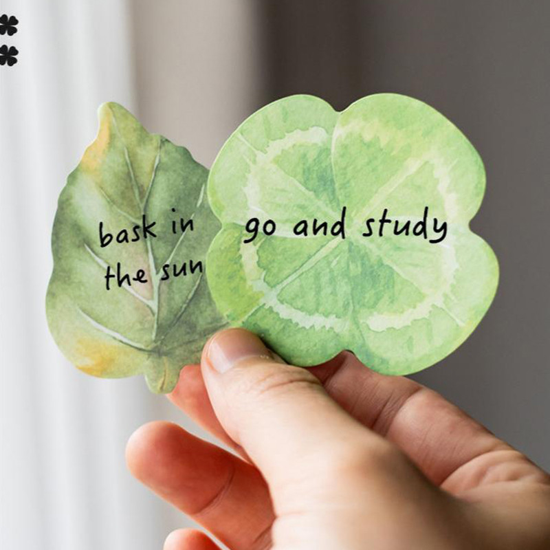 

30Sheets Leaf Sticky Notes Ginkgo Lndus Leaf Self-Adhesive Tearable Note Pad Memoranda Stationery Office School Supplies