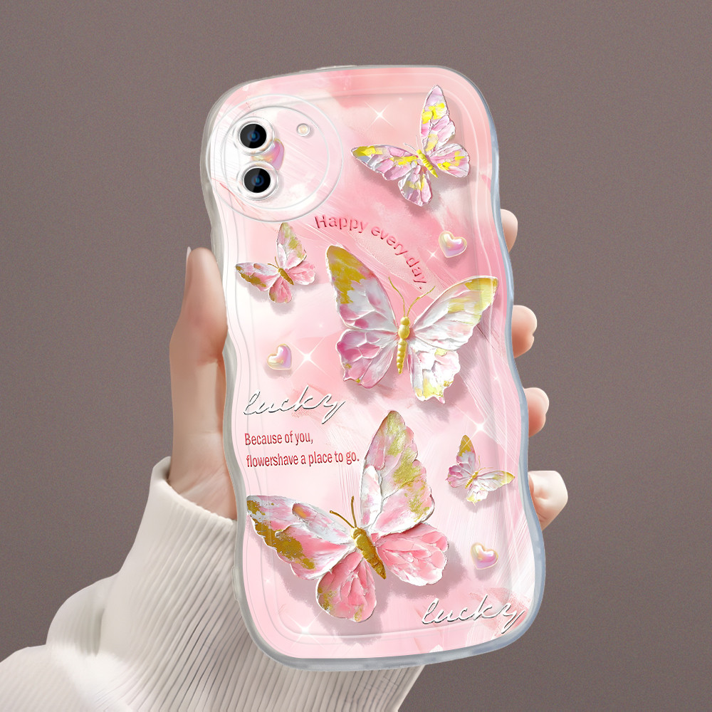 Realme C11 Hp Casing Handphone Silikon Softcase Untuk Pink Butterfly 4927 Soft Phone Case Kesing Cas
