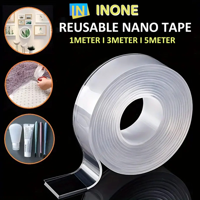 

INONE - 1M/3M/5M Double Tape Super Kuat Double Tape Nano Selotip Bening 2 Sisi Serbaguna