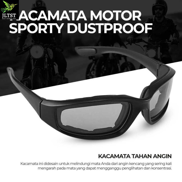 Kacamata Motor Sporty Kacamata Sepeda Anti Debu Anti Angin Anti Silau Sinar UV Dustproof