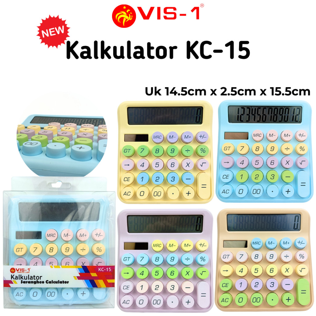 

(PST.ATK) Kalkulator/Calculator Vis-1 KC15
