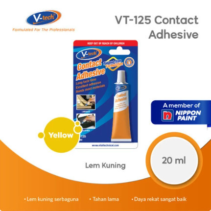 

LEM KUNING VT-125 CONTACT ADHESIVE -20 mL- LEM KUNING NIPPON PAINT