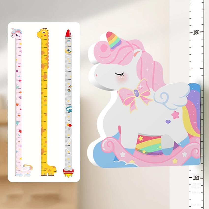 Meteran Pengukur Tinggi Badan Magnet Desain Gambar Menarik Untuk Anak Anak Motif Lucu Mainan Edukasi