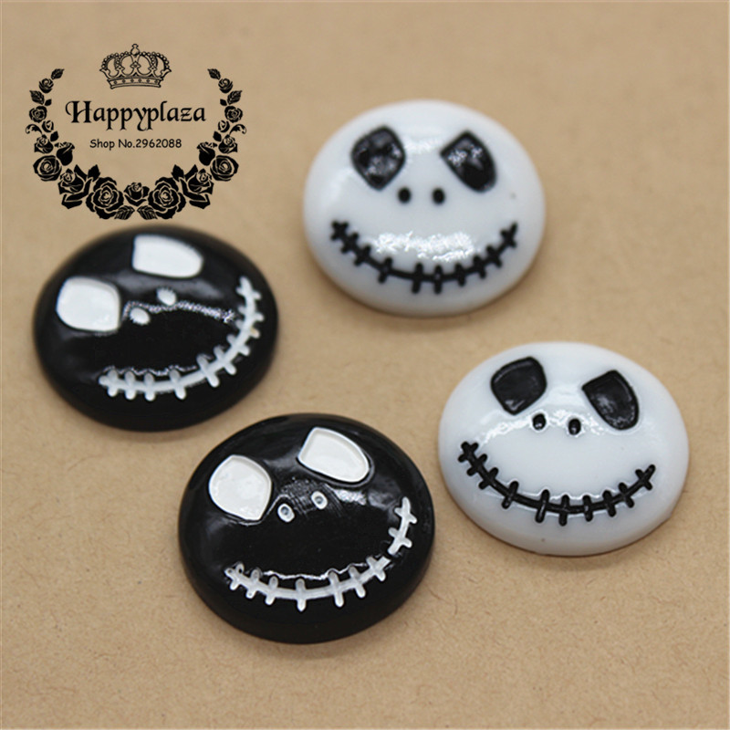 

10pcs Resin Halloween Skeleton Flatback Cabochon Miniature Art Supply Decoration Charm Craft DIY,23*24m