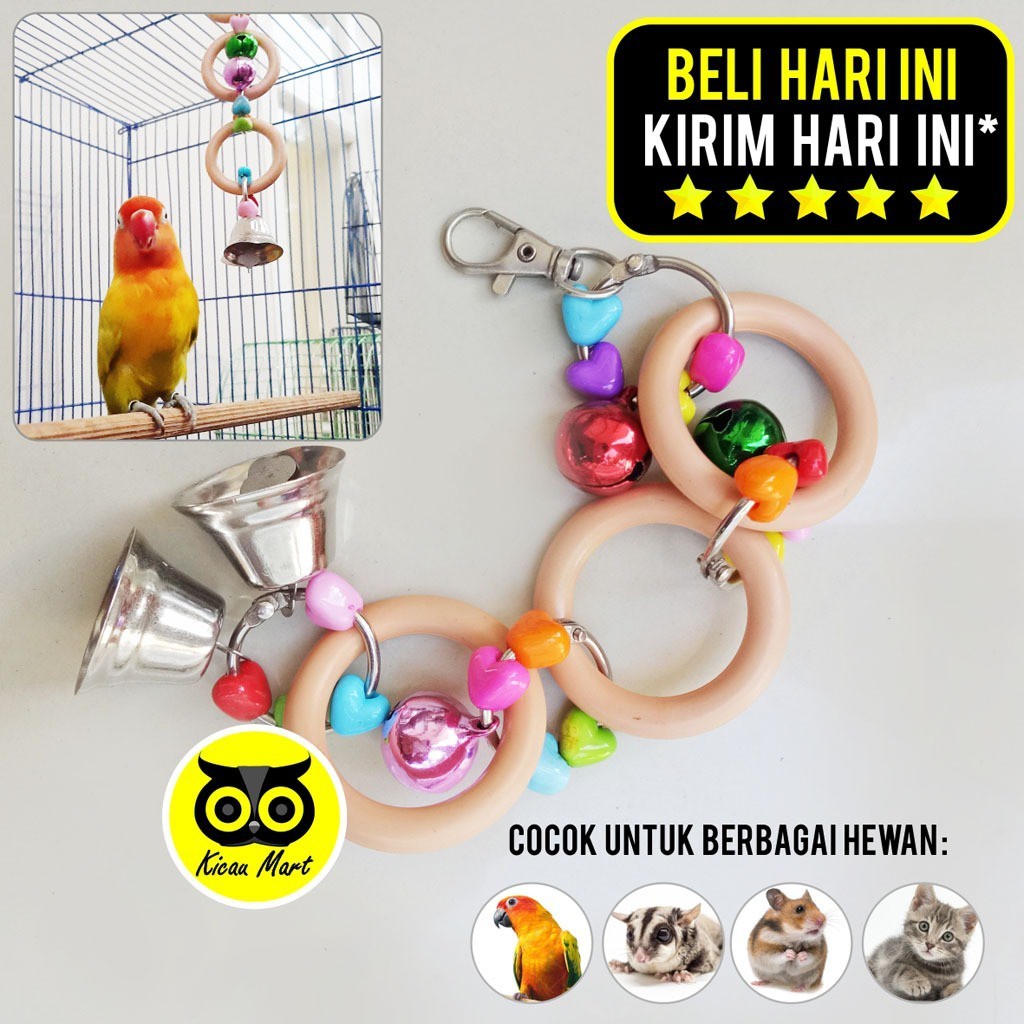 KICAU MART GIGITAN BURUNG LOVEBIRD CINCIN GLOBE NET COKOTAN MAINAN PARROT KAKATUA FALK PARKIT HAMSTE