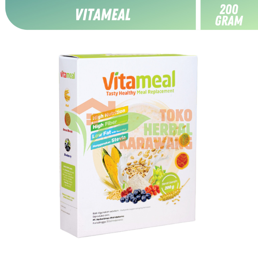 

Vitameal Isi 200gr - Sereal Sehat Multigrain Turunkan Gula Darah, Diabetes, Kolesterol Pengganti Nasi